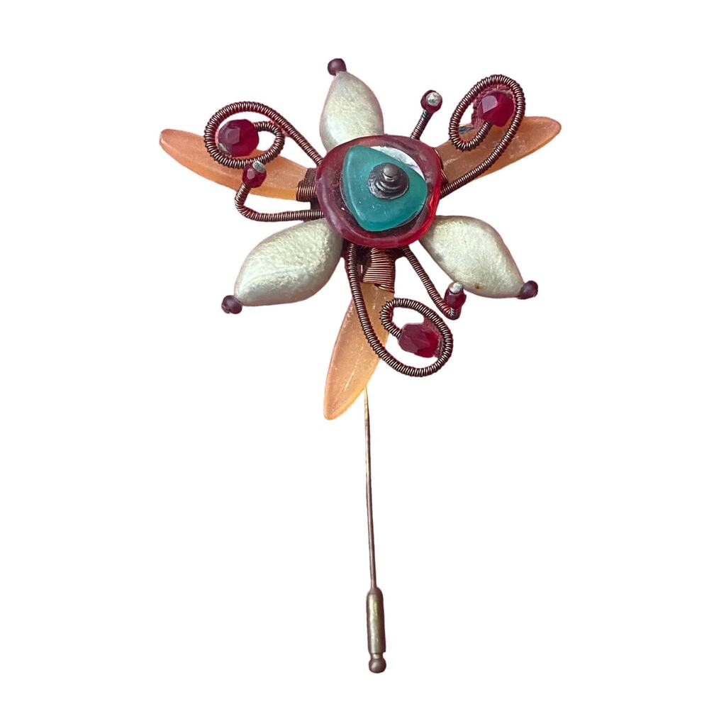 Vintage artisan pin signed by LALO